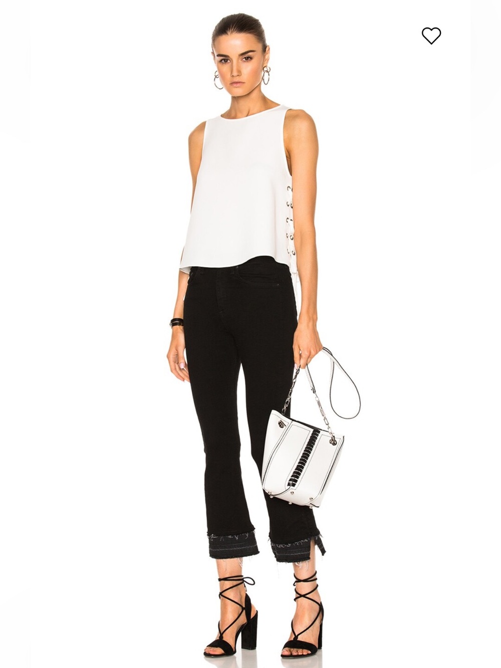 rag & bone Black Cropped Flare Ankle Jeans ❤️❤️